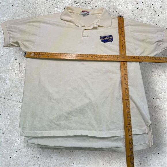Vintage Blockbuster Video Employee Polo Shirt Jerzees XXL Made USA 100% Cotton - Picture 8 of 8